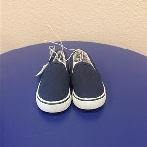 Navy Slip-On Kids Sneakers